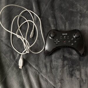 Wii u Pro controller with charger cord